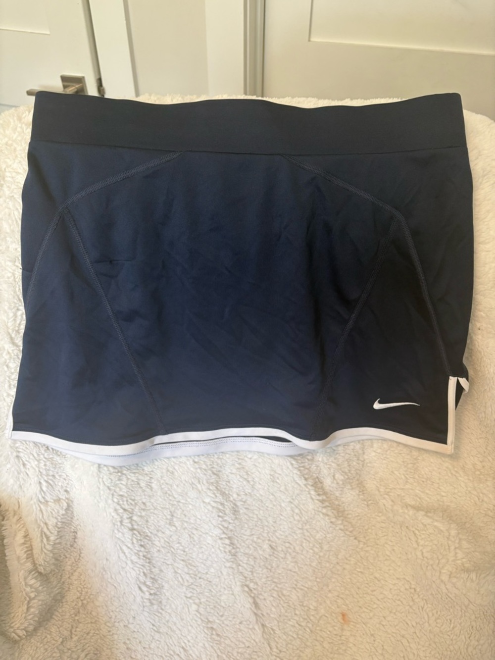 Nike Navy Athletic Skort with White Drawstring